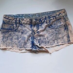 Vanilla star acid wash shorts